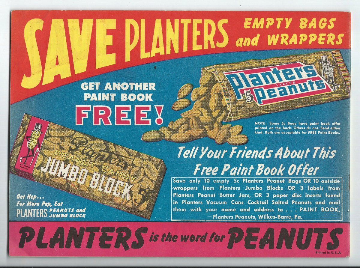 AROUND the WORLD with MR. PEANUT Paint Book No. 3 Copyright 1930