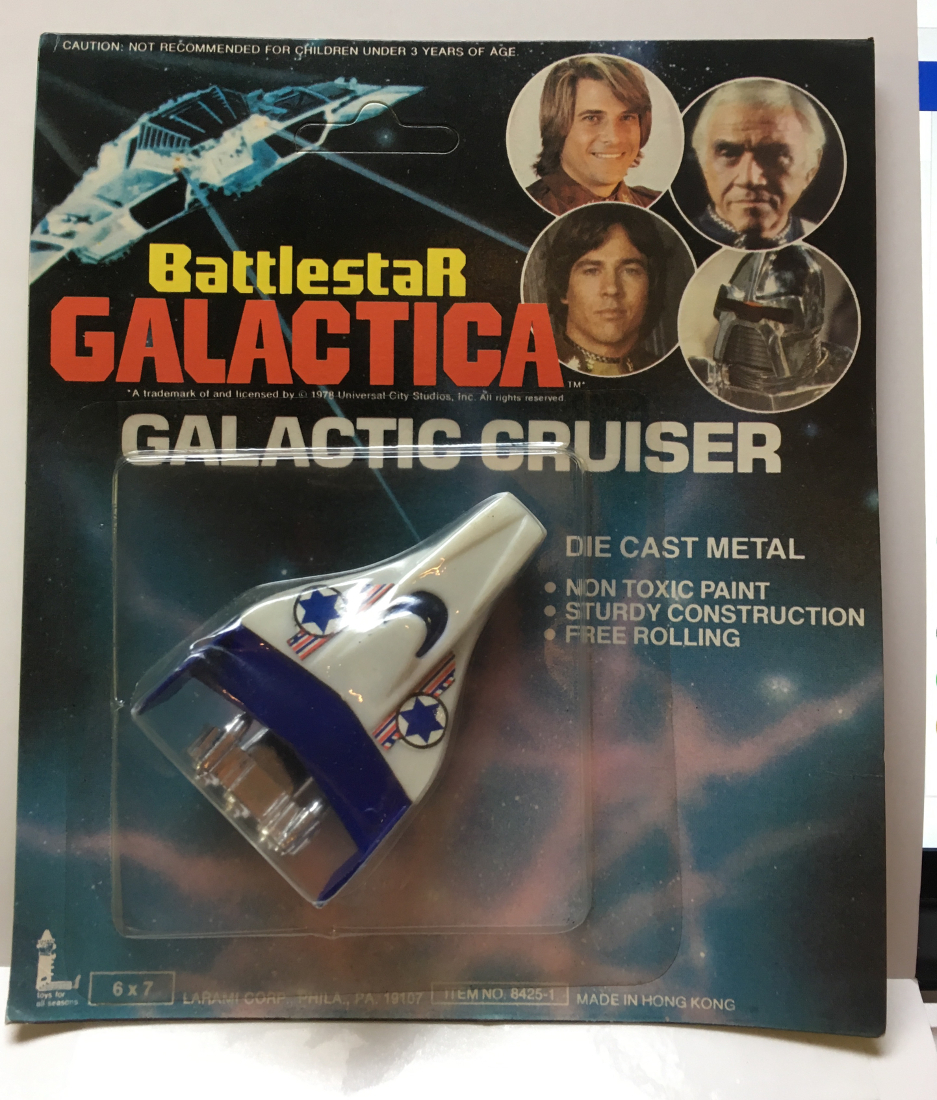 1978 MOC Larami Battlestar Galactica Die Cast Blue Galactic Cruiser