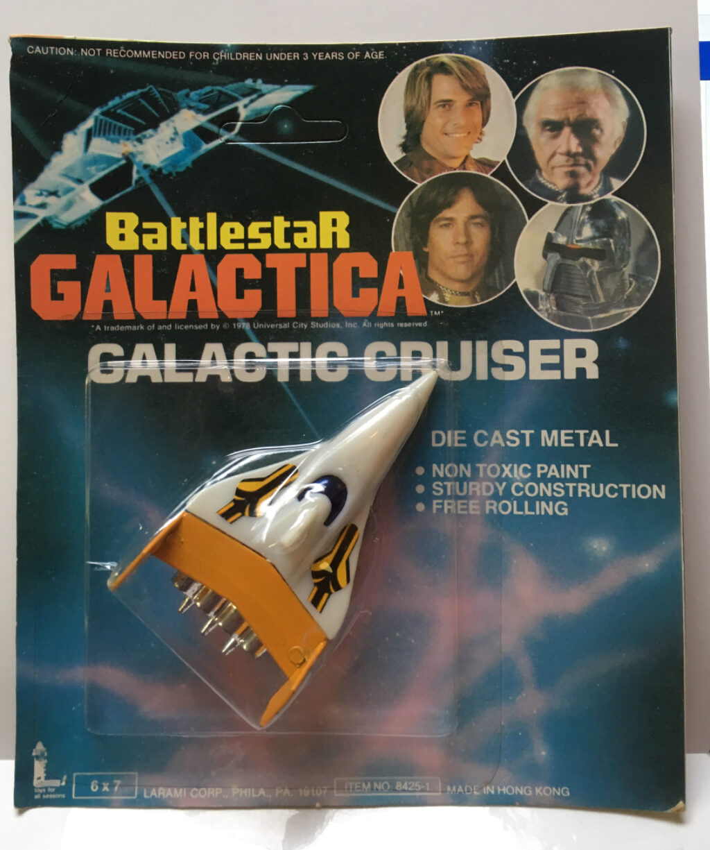1978 MOC Larami Battlestar Galactica Die Cast Yellow Galactic Cruiser