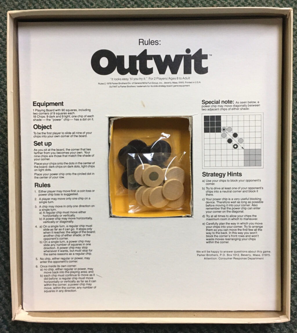 Parker Brothers Outwit Game Complete in the Box – The Toys Time Forgot