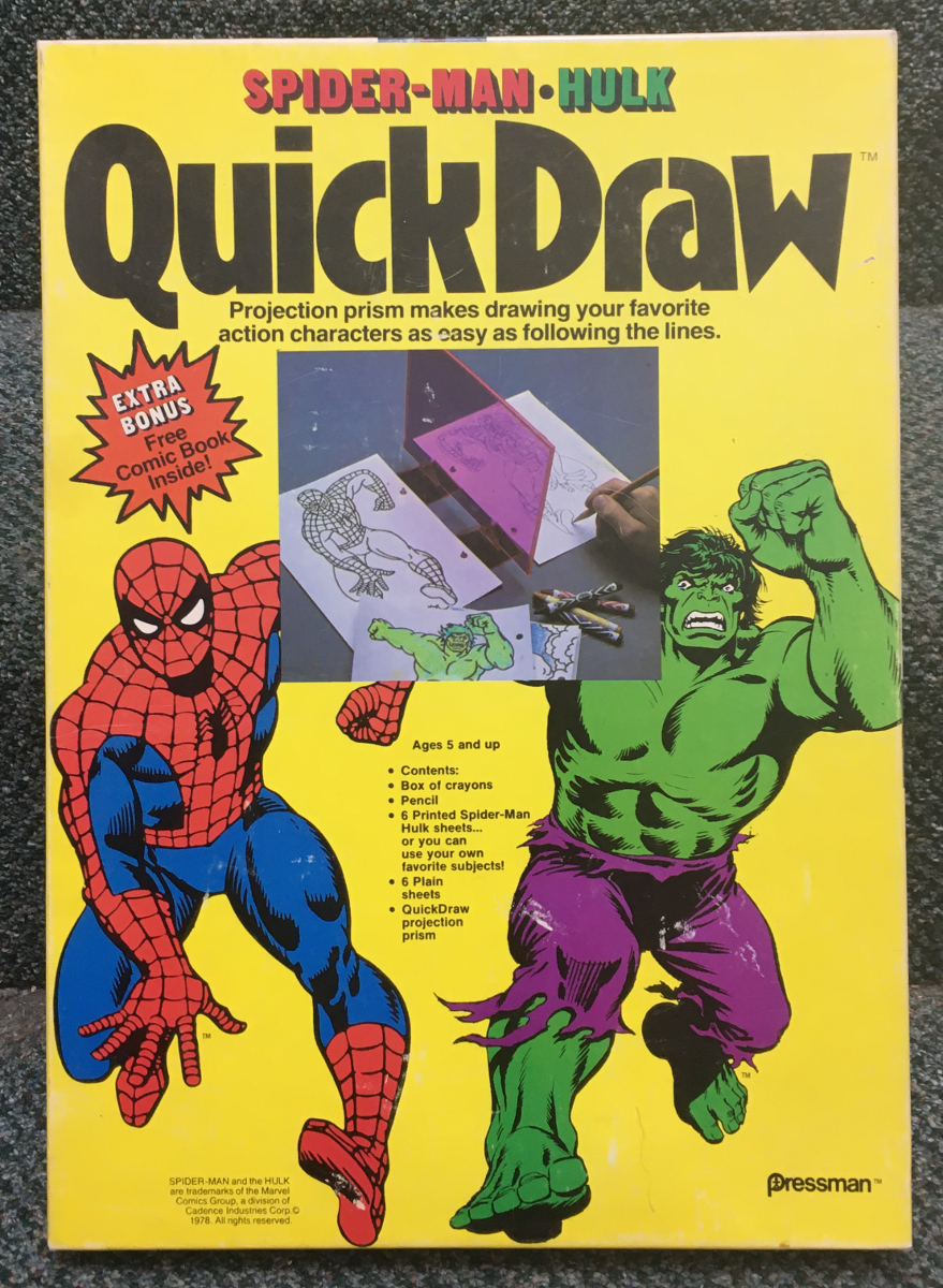 1978 Pressman Spider-Man & Hulk Quick Draw Set