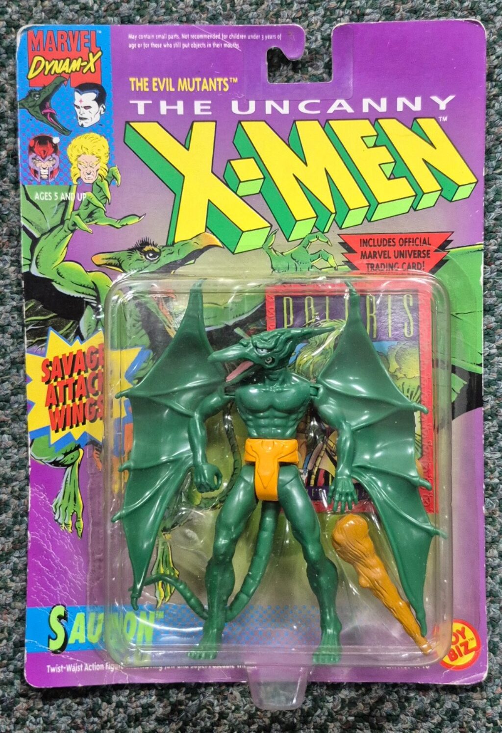 MOC 1992 Toy Biz The Uncanny X-Men Sauron Action Figure: Mint on Card 1