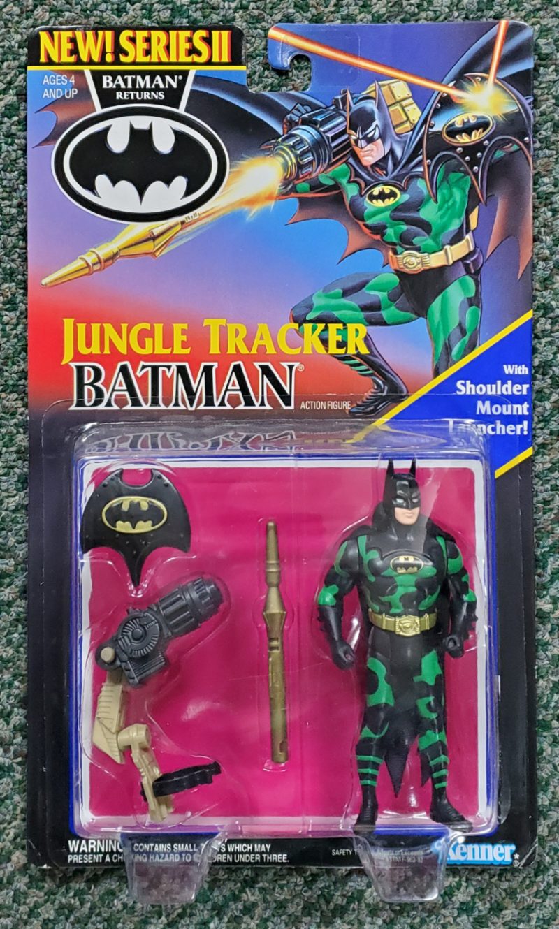 MOC Kenner Batman Returns Jungle Tracker Batman Action Figure - Mint on Factory Sealed Card 1
