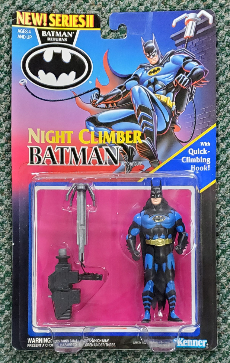 MOC Kenner Batman Returns Night Climber Batman Action Figure - Mint on Factory Sealed Card 1