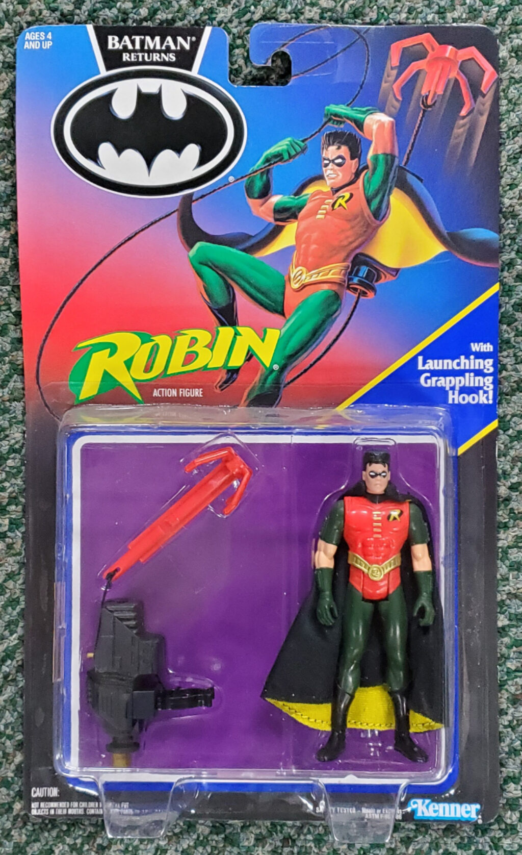 MOC Kenner Batman Returns Robin Action Figure - Mint on Factory Sealed Card 1