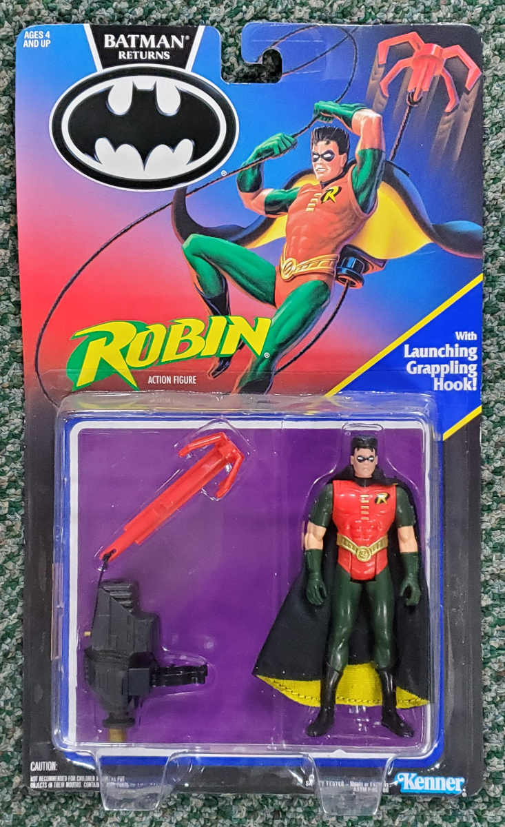 MOC Kenner Batman Returns Robin Action Figure - Mint on Factory Sealed Card 1