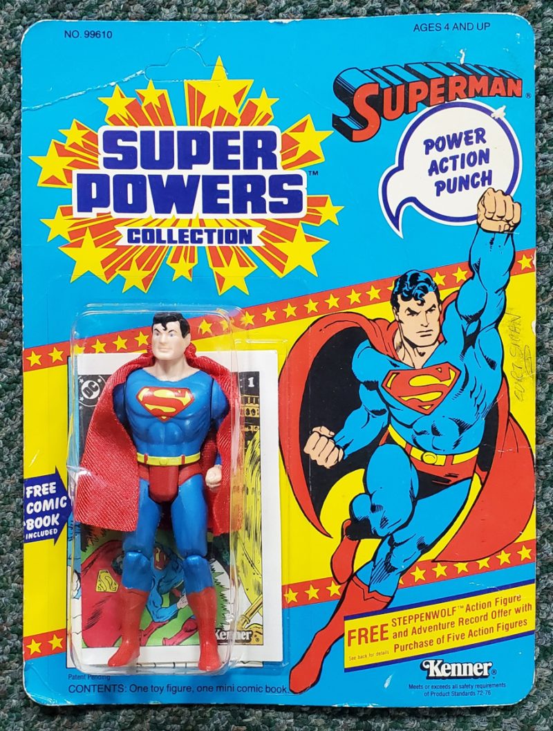 MOC Kenner Super Powers Superman - Mint on Factory Sealed Unpunched 12-Back Card 1