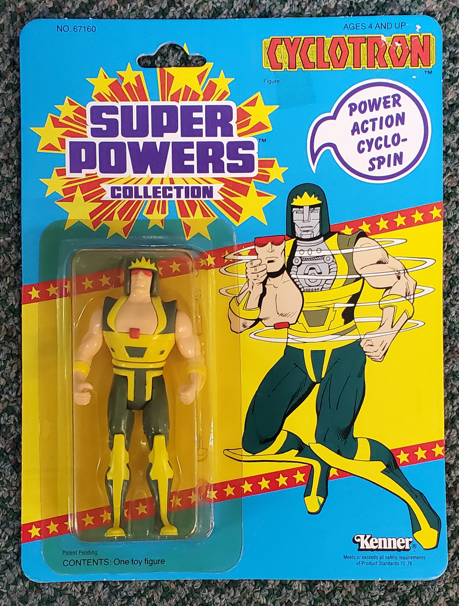 MOC Kenner Super Powers Cyclotron - Mint on Factory Sealed 33-Back Card 1