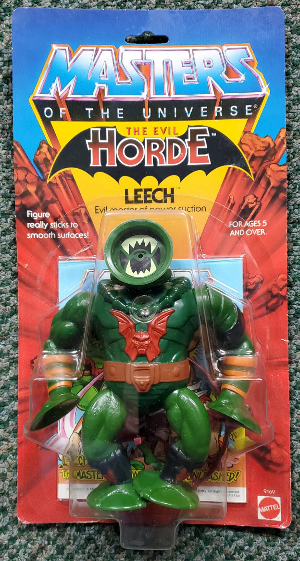 MOC 1984 Masters of the Universe (MOTU) Leech Action Figure on Factory Sealed Card 1
