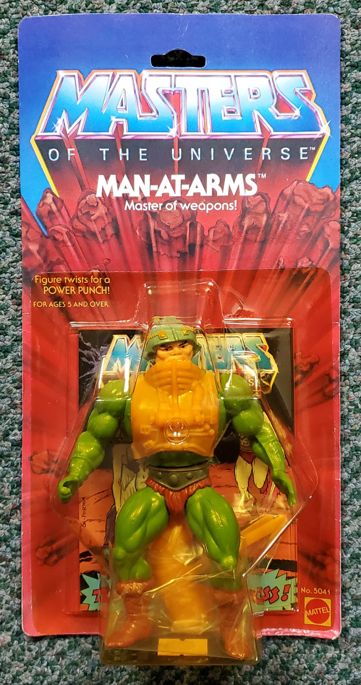 MOC 1983 Masters of the Universe (MOTU) Man-At-Arms Action Figure on Factory Sealed Card 1