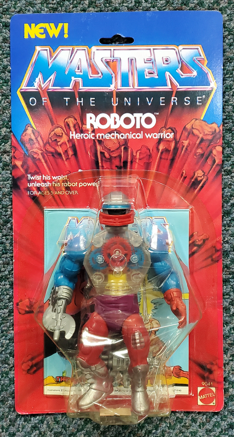 MOC 1984 Masters of the Universe (MOTU) Roboto Action Figure on Factory Sealed Card 1