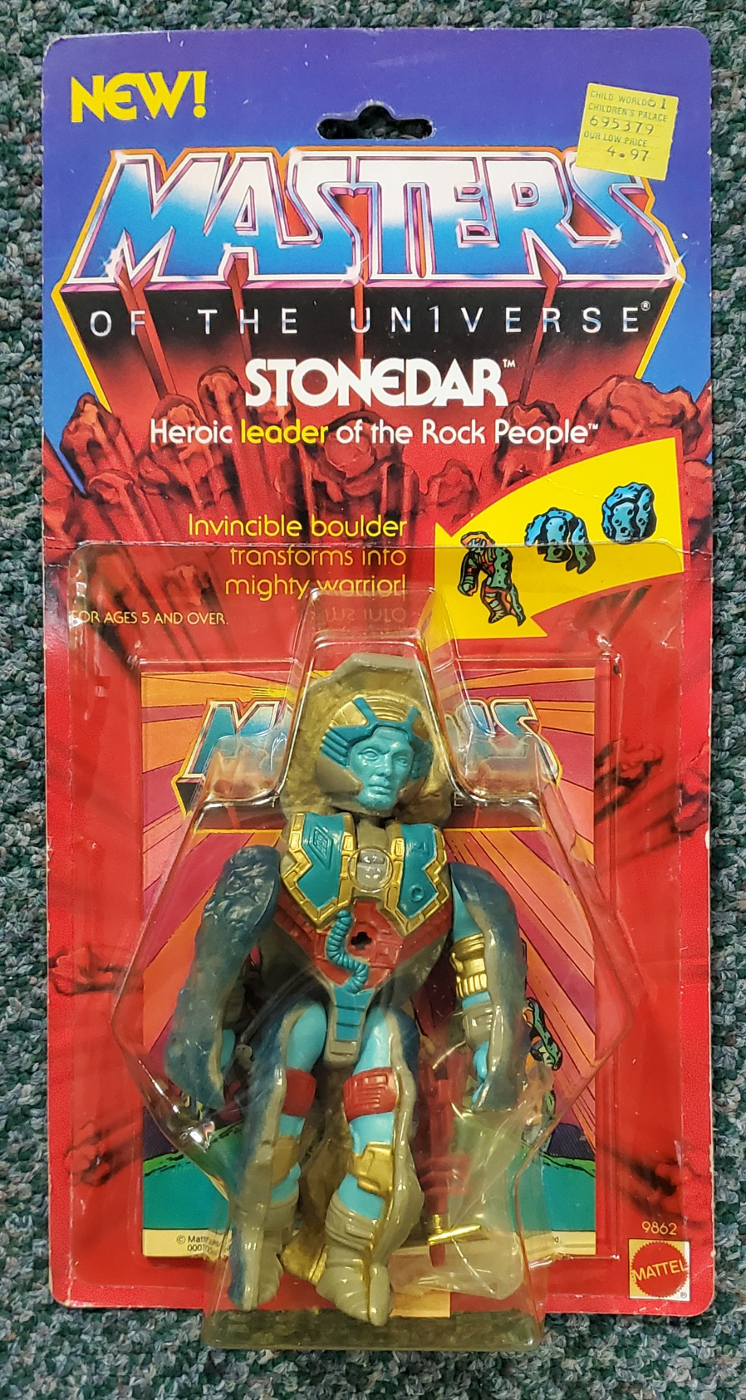 MOC 1983 Masters of the Universe (MOTU) Stonedar Action Figure on Factory Sealed Card 1