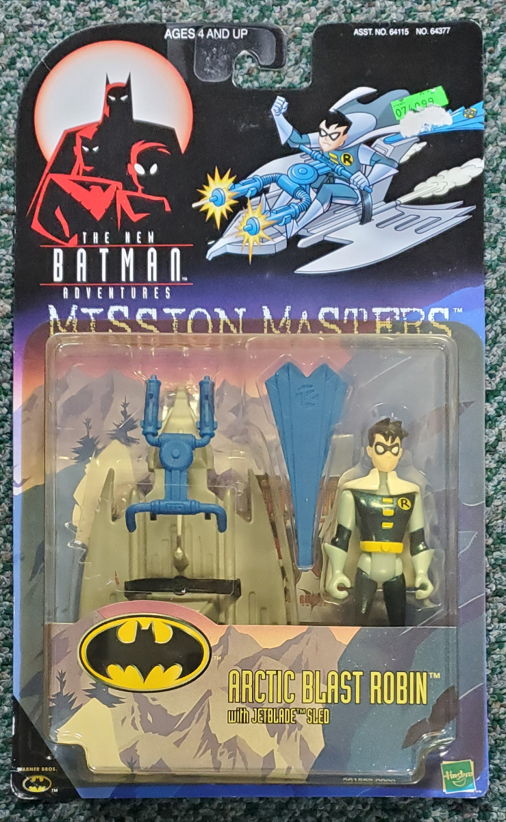 MOC Hasbro New Batman Adventures Mission Masters Arctic Blast Robin Action Figure - Mint on Factory Sealed Card 1