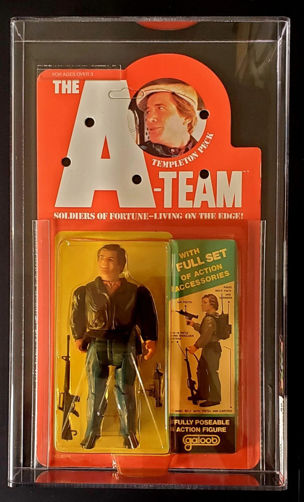 MOC Galoob AFA-Graded 80 Y-NM The A-Team Templeton Peck "The Face" Action Figure 1