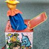 1967 Mattel Wizard of Oz Scarecrow in the Box Musical Toy 5