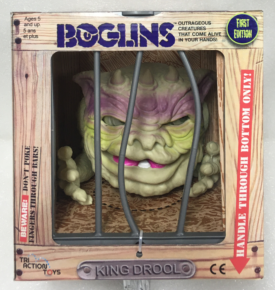 MIB Tri Action Toys First Edition King Drool Boglins Puppet: Mint in Box 1