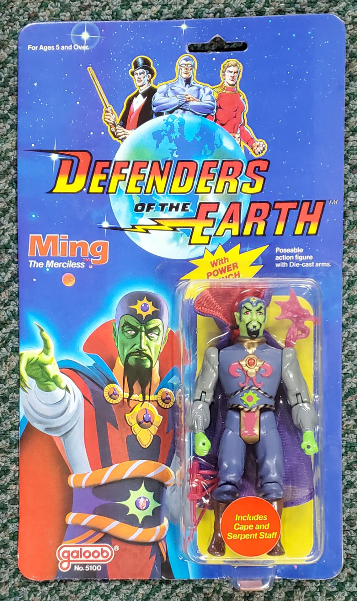 MOC Galoob Defenders of the Earth Ming the Merciless Action Figure: Factory Sealed 1