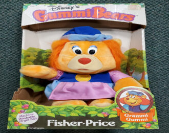 1985 Fisher-Price Disney’s Gummi Bears Grammi Gummi 14″ Plush Bear – Mint in Box