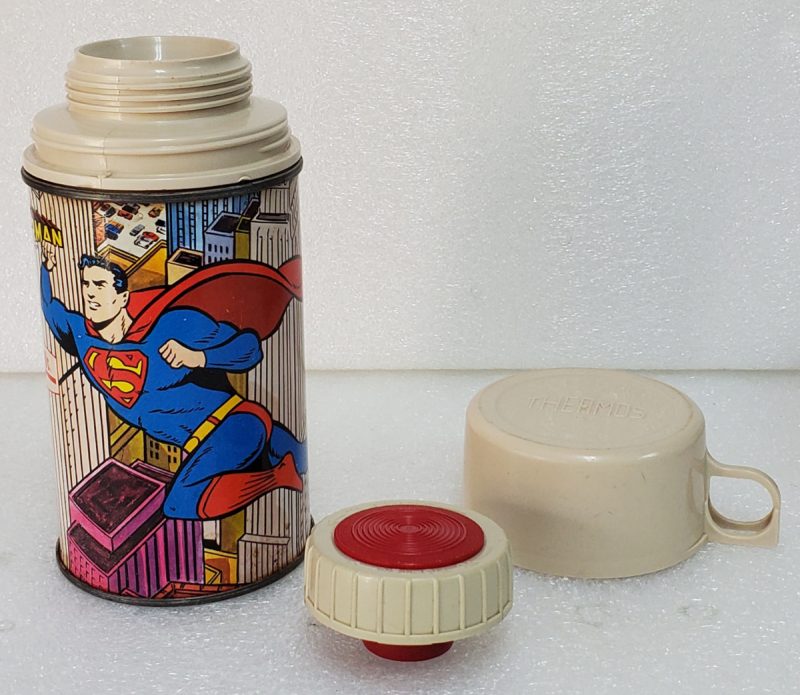 1967 King-Seeley Superman Metal Lunchbox and Thermos 8