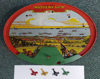 1920’s McDowell Mfg. #55 Mac Mystery Gun Tin Litho Marble Game