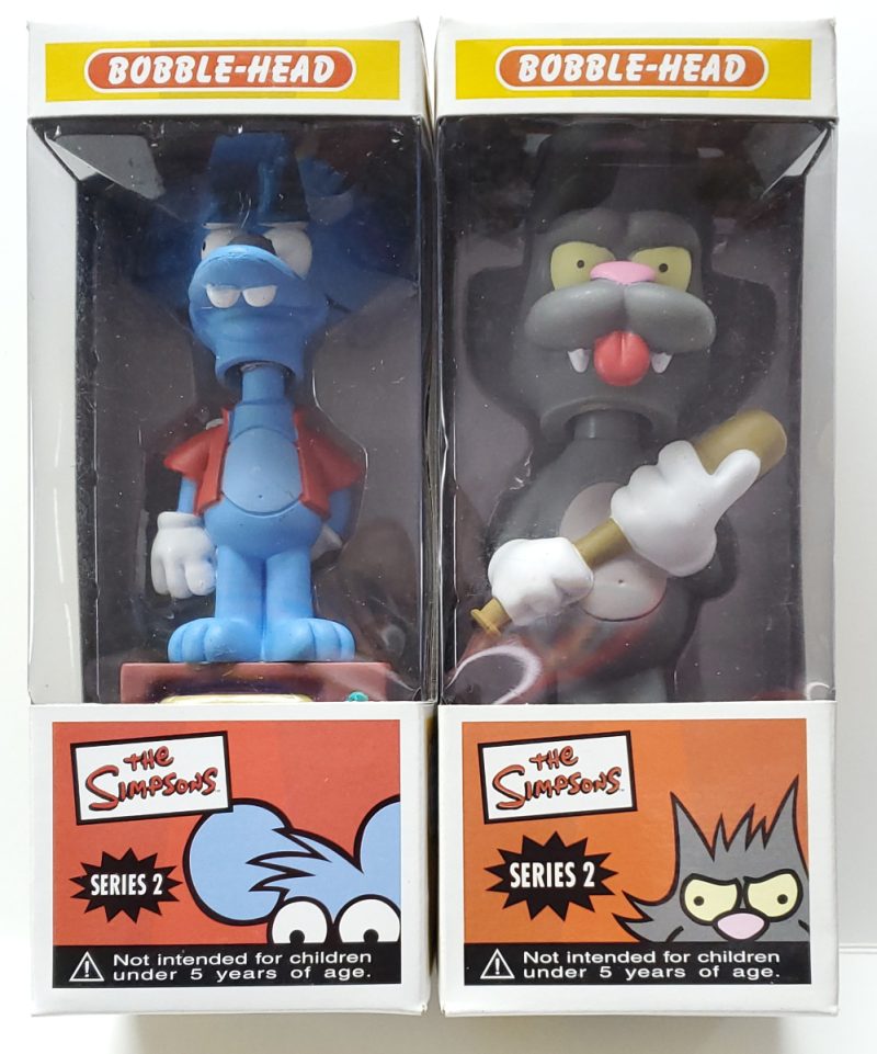 The Simpsons Itchy and Scratchy Wacky Wobbler Bobblehead Set from Funko 1