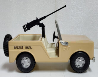 1960’s Buddy L Pressed Steel Desert Rats Colt Jeep with Gun