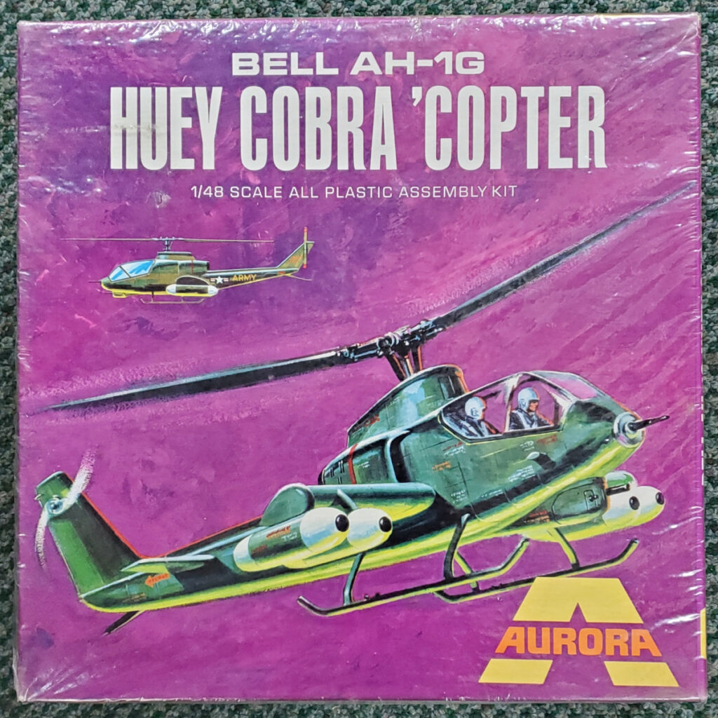 1969 Aurora 1:48 Scale Bell AH-1G Huey Cobra 'Copter Model Kit: Factory Sealed 1