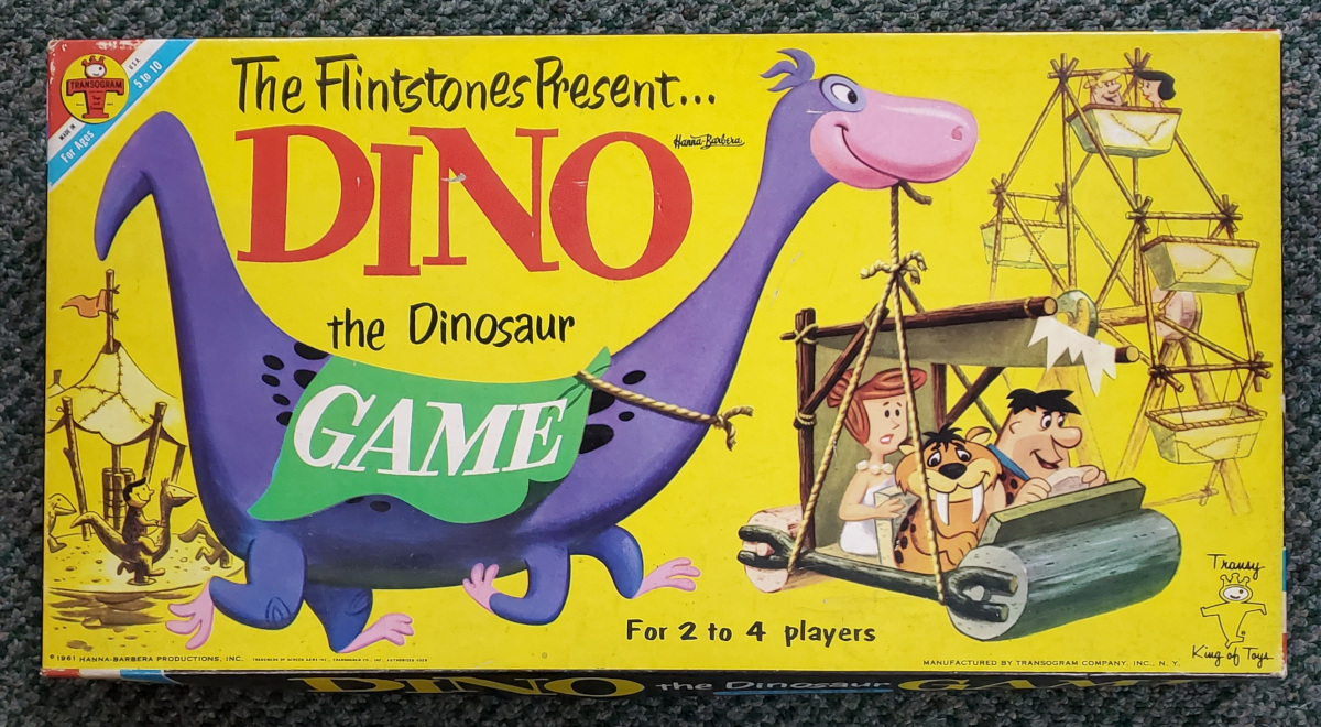 1961 The Flintstones Present... Dino the Dinosaur Game by Transogram 1