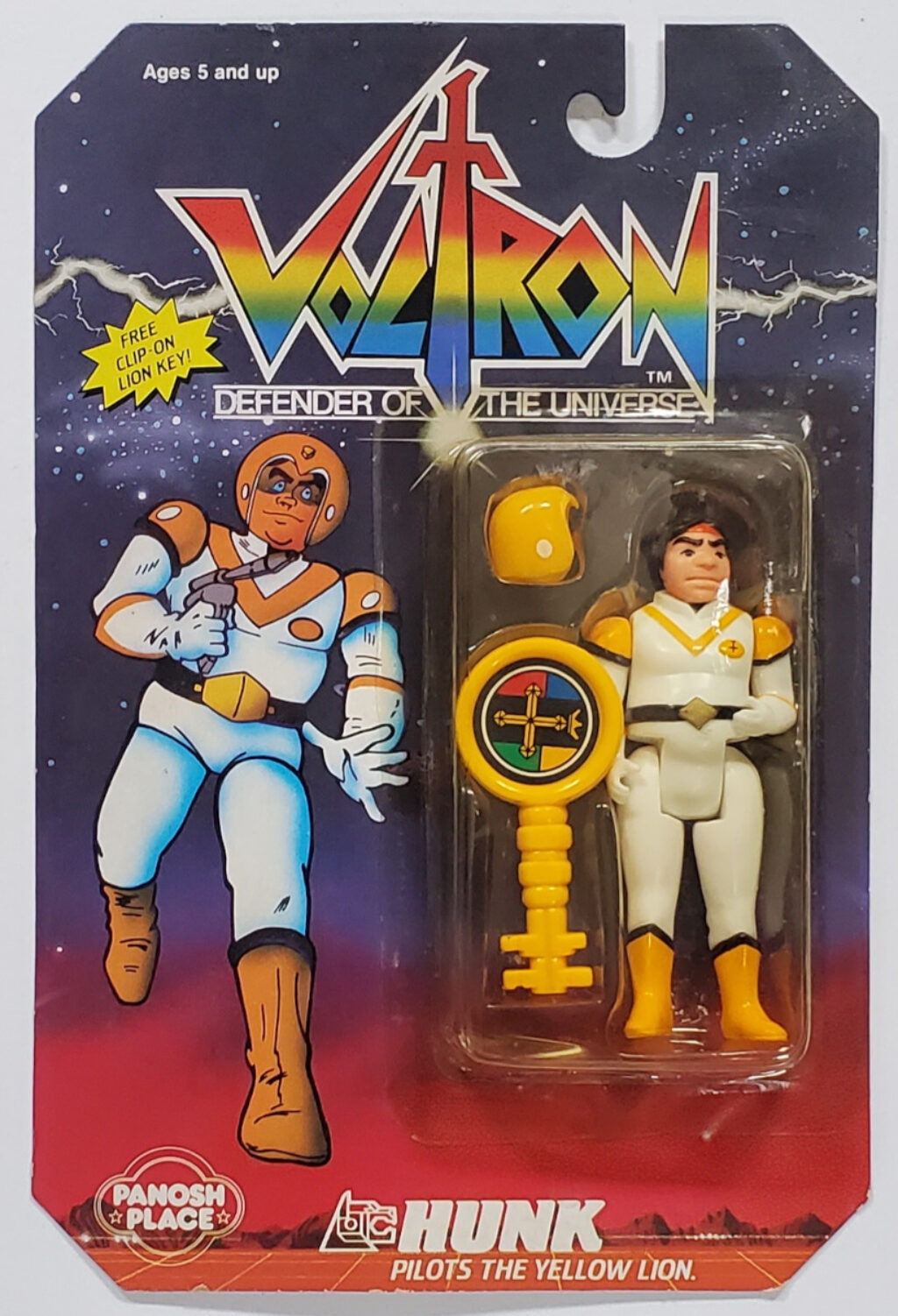 1984 MOC Panosh Place Voltron Hunk Action Figure Mint on Factory Sealed Card 1