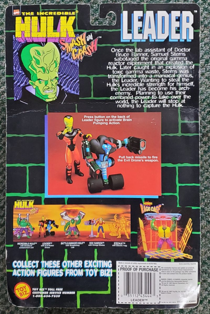 Toy Biz Incredible Hulk Smash and Crash Leader Action Figure: Mint on Card 2