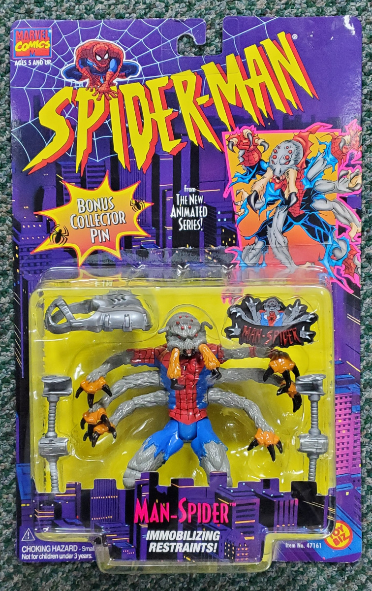 Toy Biz Spider-Man The Animated Series Man-Spider Action Figure: Mint on  Card – The Toys Time Forgot