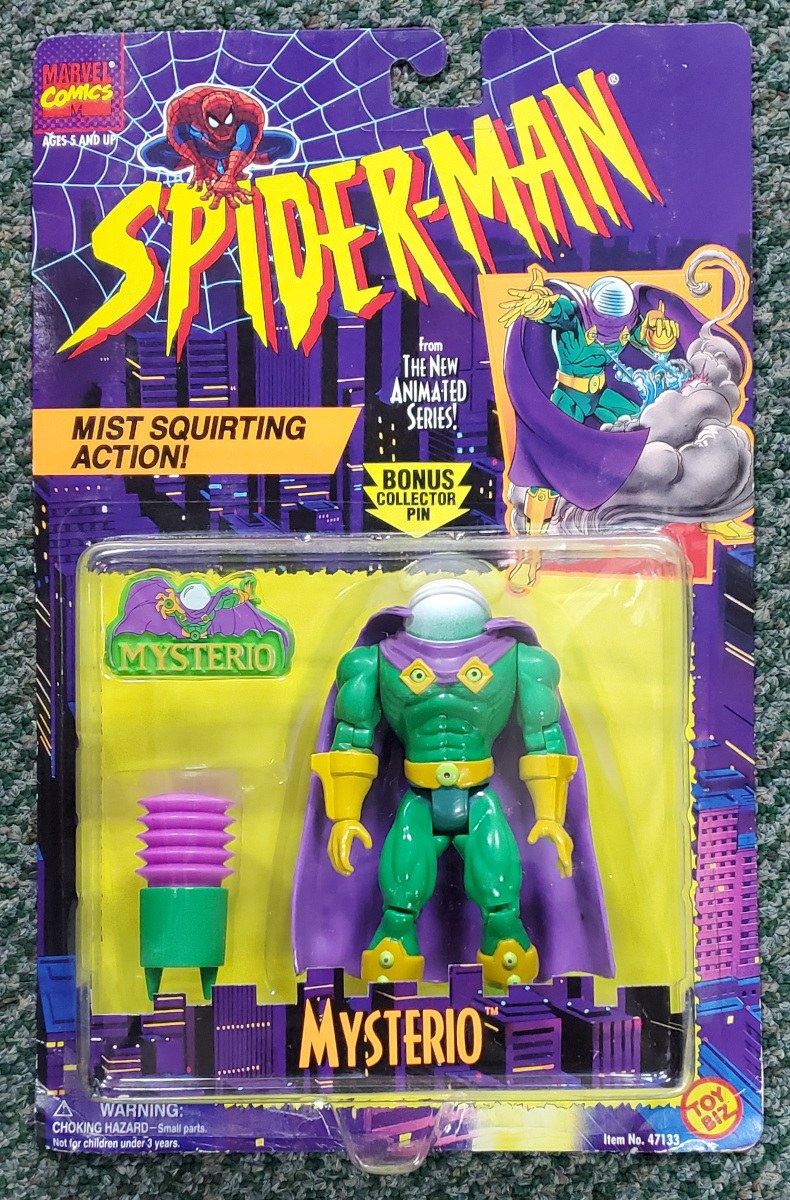 Toy Biz Spider-Man The Animated Series Mysterio Action Figure: Mint on Card 1