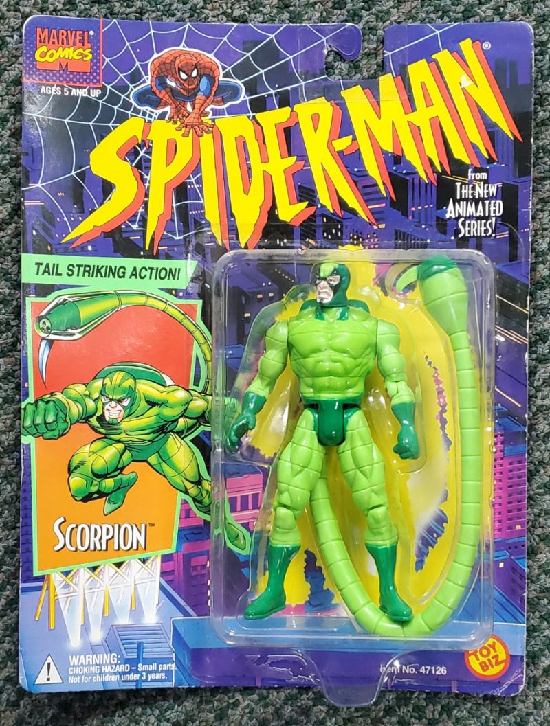 Toy Biz Spider-Man The Animated Series Scorpion Action Figure: Mint on Card 1