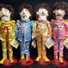 1988 Applause Beatles 22" Rag Doll Set of Four with Stands and Tags 1