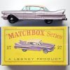 Mint 1960 Matchbox 27-C Cadillac Sixty Special in the Mint D2 Box 2
