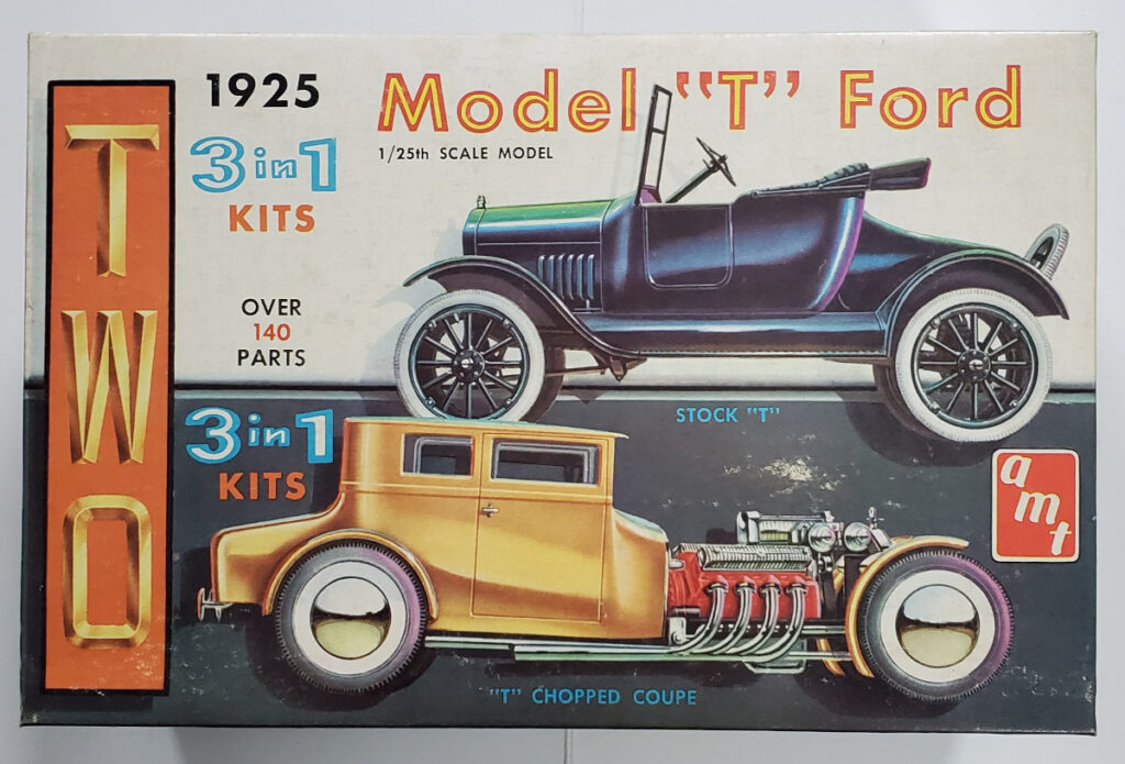 Vintage 1960 AMT 1925 Model T Ford Two 3 in 1 Model Kit in the Box 1