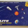 Vintage 1958 Lindberg Satellite with Three-Stage Launching Rocket Model Kit in the Box 1