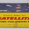 Vintage 1958 Lindberg Satellite with Three-Stage Launching Rocket Model Kit in the Box 2