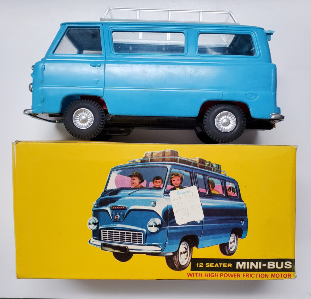1960's TAT Plastic Thames 12-Seater Mini-Bus with High Power Friction Motor: Mint in Box 1