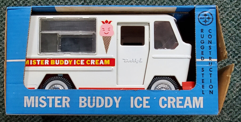 1964 Buddy L Mister Buddy Ice Cream Van Pressed Steel Truck in Box 1