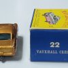 Mint 1963 Matchbox 22B Vauxhall Cresta Copper Bronze with Gray Plastic Wheels in Original Box 6
