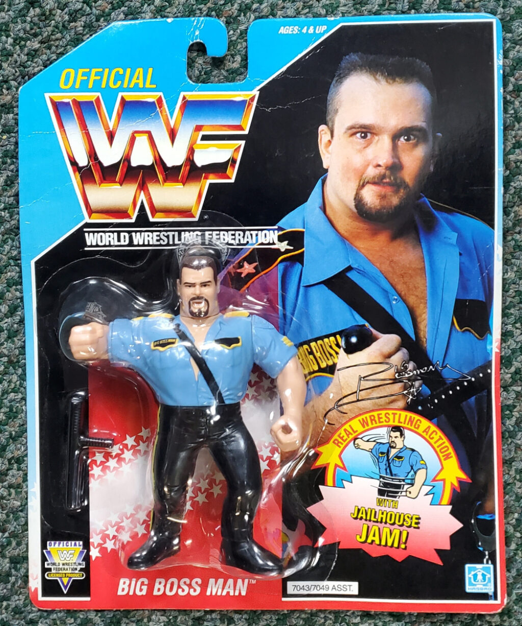 MOC 1991 Hasbro WWF Wrestling Big Boss Man with Jailhouse Jam Action Figure - Factory Sealed 1