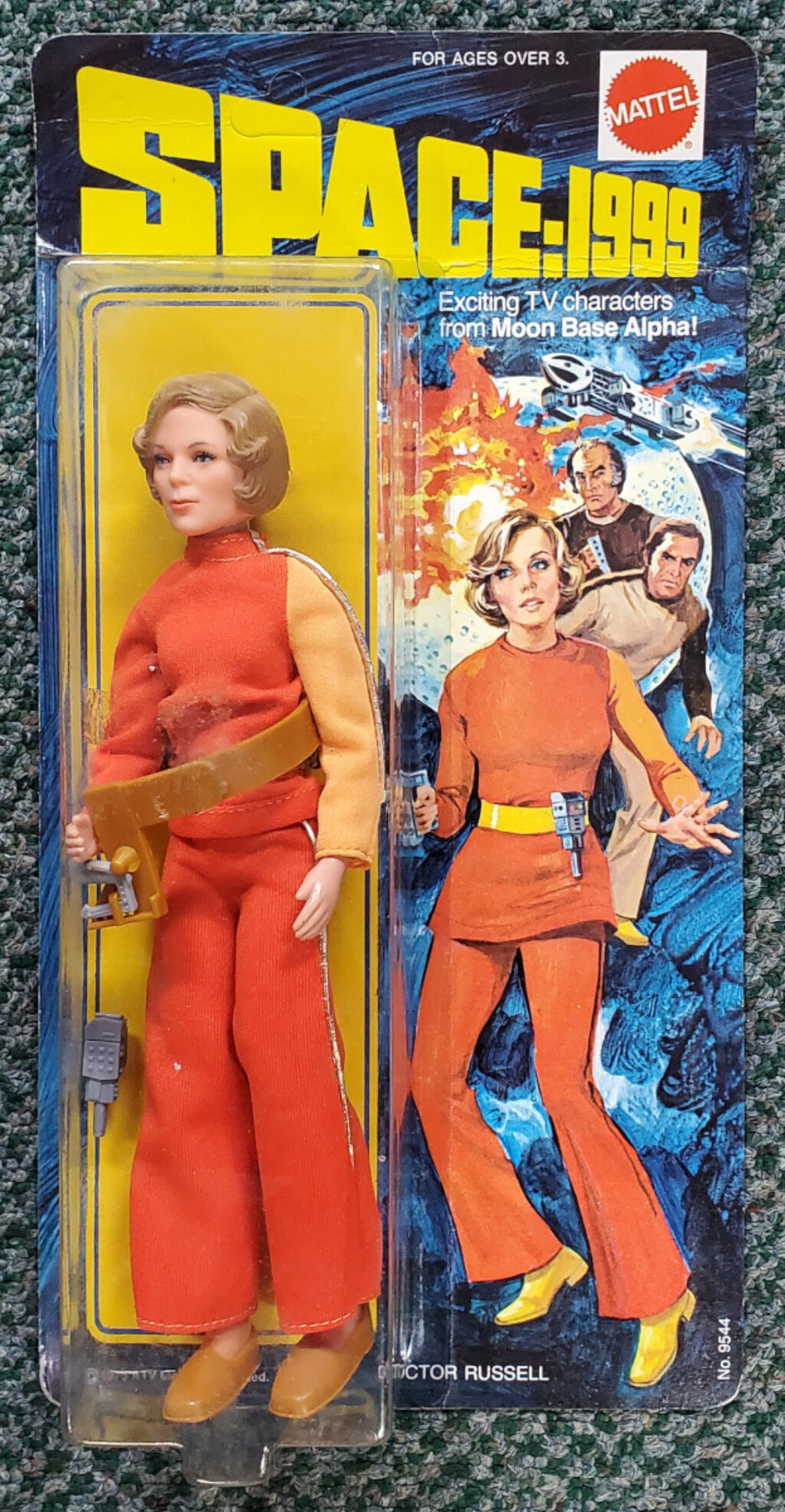 1975 Mattel Space: 1999 Doctor Russell Action Figure on Unpunched Card 1
