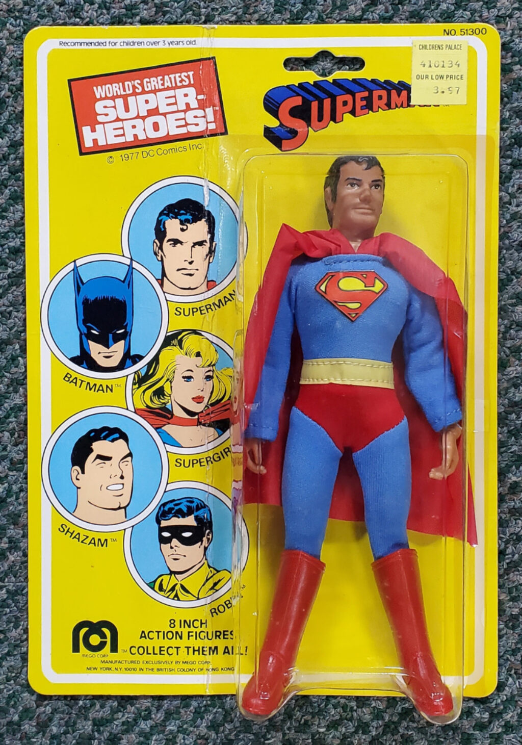 MOC 1977 Mego 8" Superman Action Figure 1