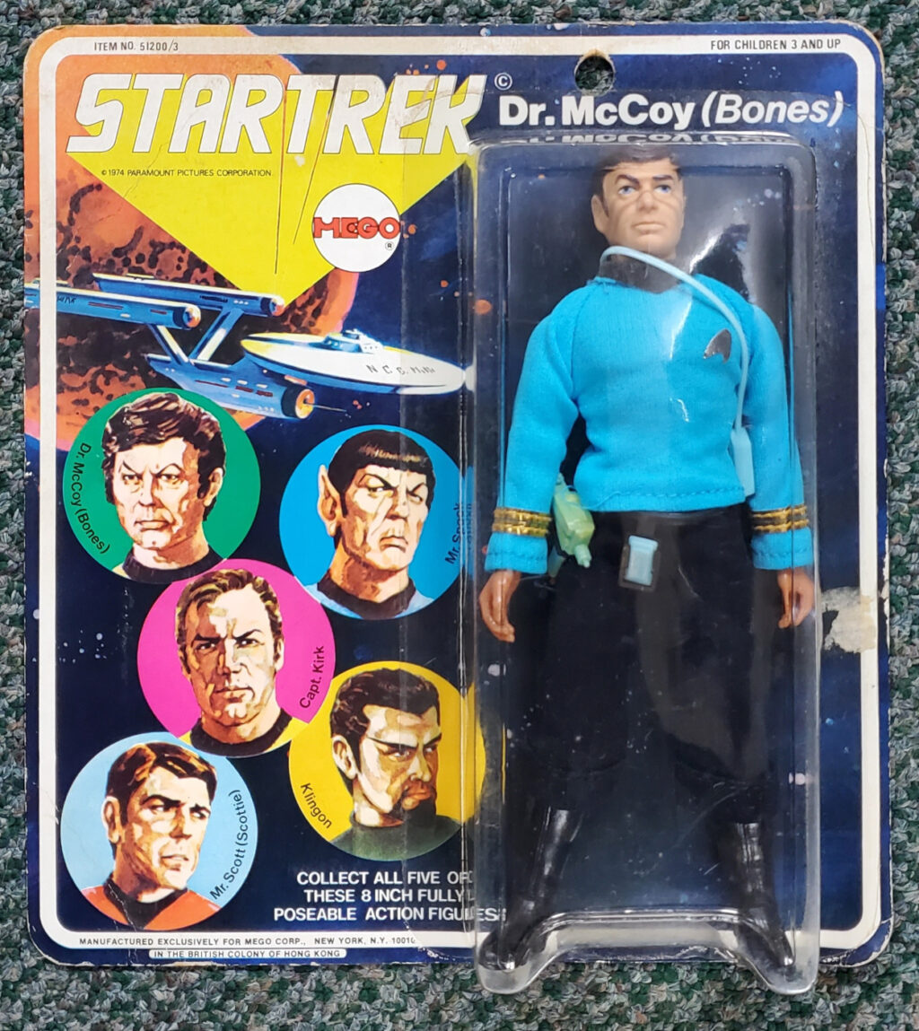 MOC 1974 Mego Star Trek Dr. McCoy (Bones) 8" Action Figure: Factory Sealed 1