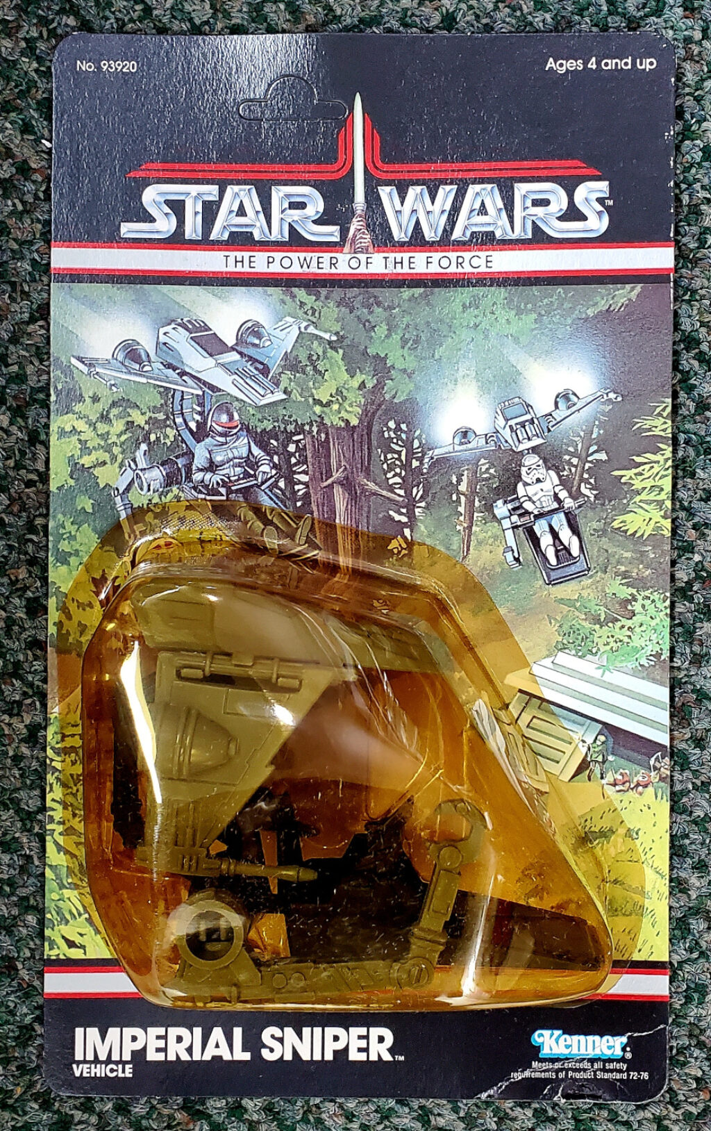 1984 MOC Kenner Star Wars Power of the Force Imperial Sniper Vehicle - Factory Sealed & Unpunched 1