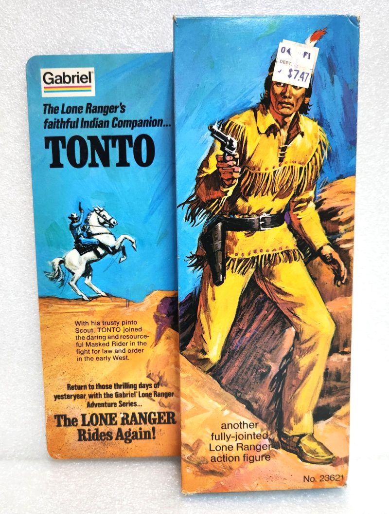 MIB 1973 Gabriel 8" The Lone Ranger's Companion Tonto Figure - Factory Sealed in Box