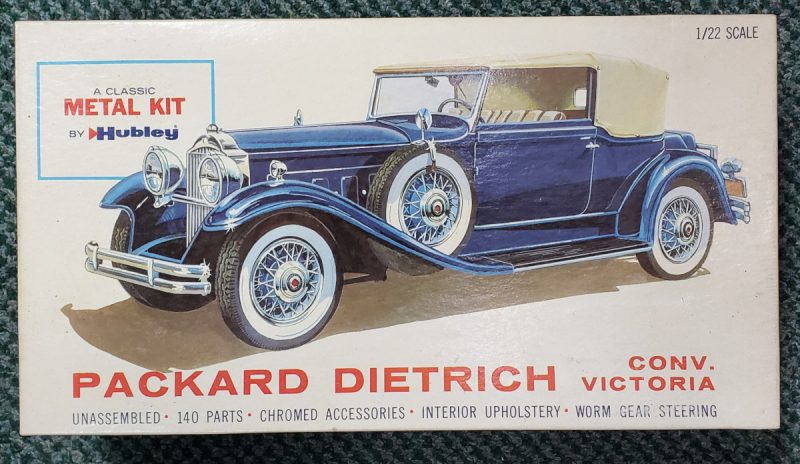 Vintage 1962 Hubley 1930 Packard Dietrich Convertible 1:22 Scale Classic Metal Model Kit in Box 1