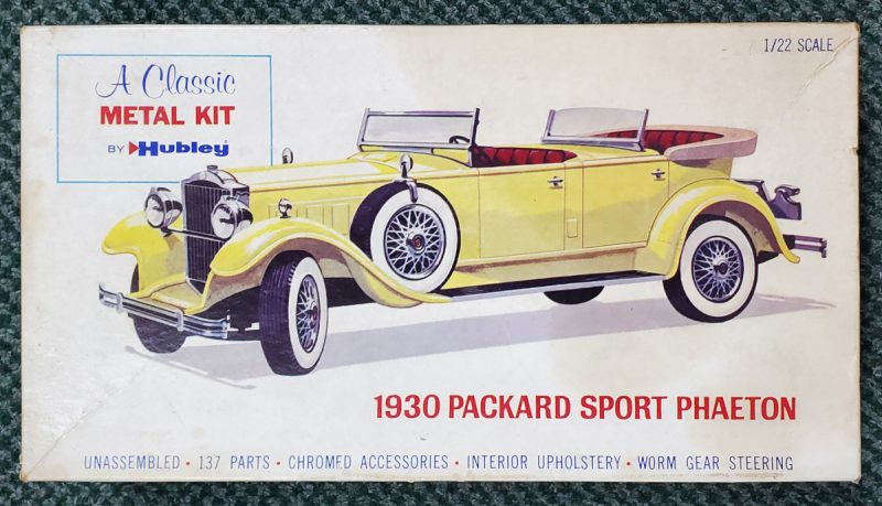 Vintage 1962 Hubley 1930 Packard Sport Phaeton 1:22 Scale Classic Metal Model Kit in Box 1