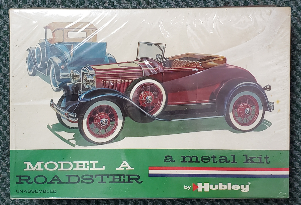 Vintage 1965 Hubley Ford Model A Roadster 1:20 Scale Metal Model Kit in Sealed Box 1